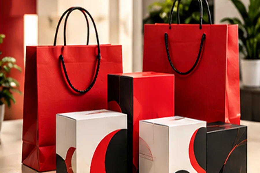 Branded boxes and paper bags